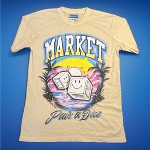 Like New! MARKET x Smiley “Pair a dice” Short Sleeve graphic T-shirt sz M